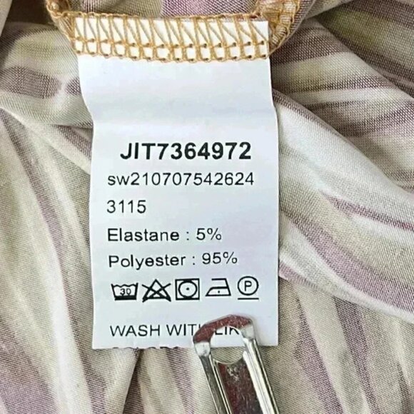 NEW! Shein button up shirt XL white/gold/brown - Picture 8 of 8